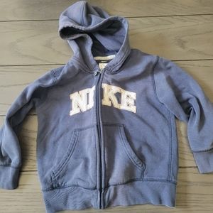 Nike jacket sweater hoodie zip up 4t boys.  initials on tag